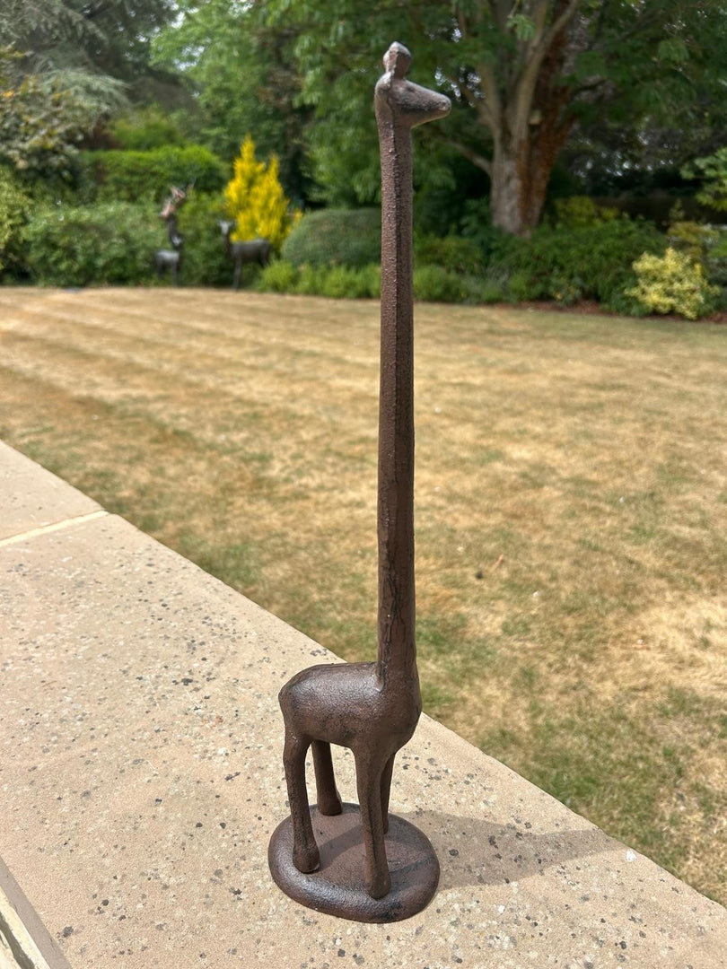 Cast Iron Giraffe Kitchen Roll Holder Paper Towel Stand Animal Door Stop Gift0