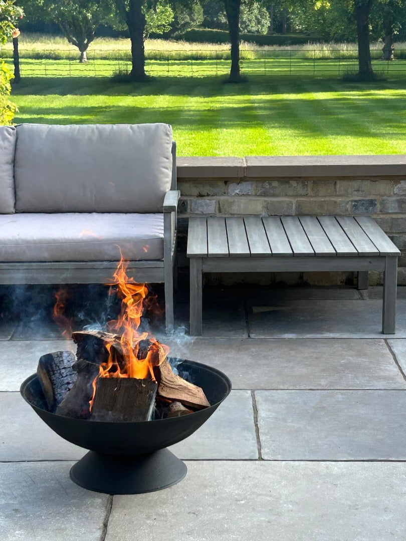 56cm Garden Fire Pit Outdoor Patio Camping Cast Iron Bowl Log Burner Heater8