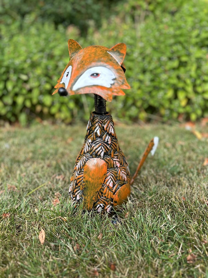 Metal Fox Garden Ornament Stake Cute Woodland Outdoor Lawn Decor Gift Decoration9