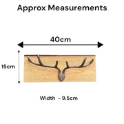 Stag Antlers Hanging Hook Cast Iron Farmhouse Coat Hanger Decor Indoor Outdoor1