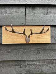 Stag Antlers Hanging Hook Cast Iron Farmhouse Coat Hanger Decor Indoor Outdoor11