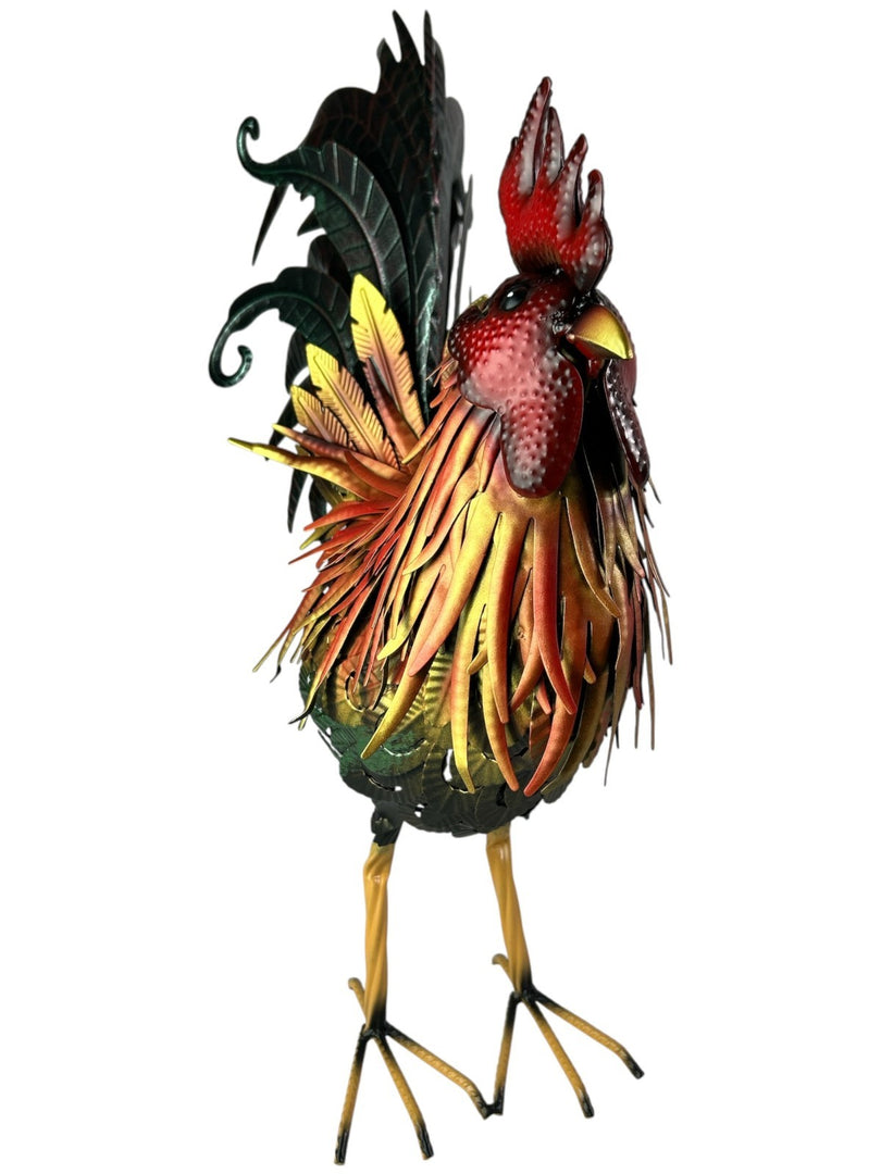 Decorative Metallic Cockerel Rooster Garden Statue Outdoor Lawn Ornament Metal17
