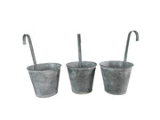 Set Of 3 Zinc Bumblebee Hanging Fence Plant Pots Bee Flower Pot Garden Balcony13