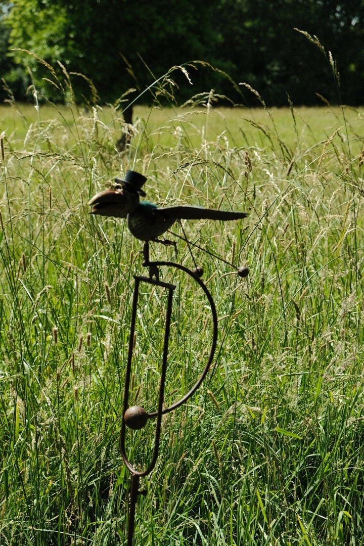 Colourful Flying Rocking Balancing Crow Rocker Garden Ornament Decoration Stake17