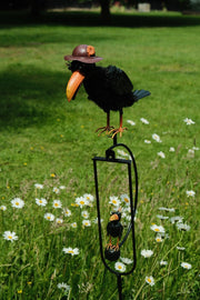 Rocking Balancing Mum Crow Rocker Garden Ornament Decoration Stake Gift Decor2