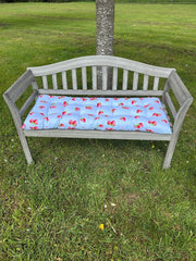 Summer Strawberry Blue Bench Seat Pad Cushion Garden Outdoor 110cm x 50cm11