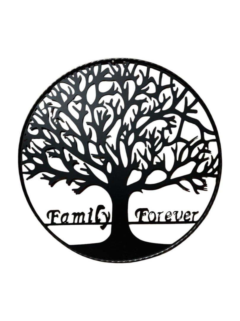 40cm Wall Art Black Tree of Life 'Family Forever' Garden Home Decoration Gift6