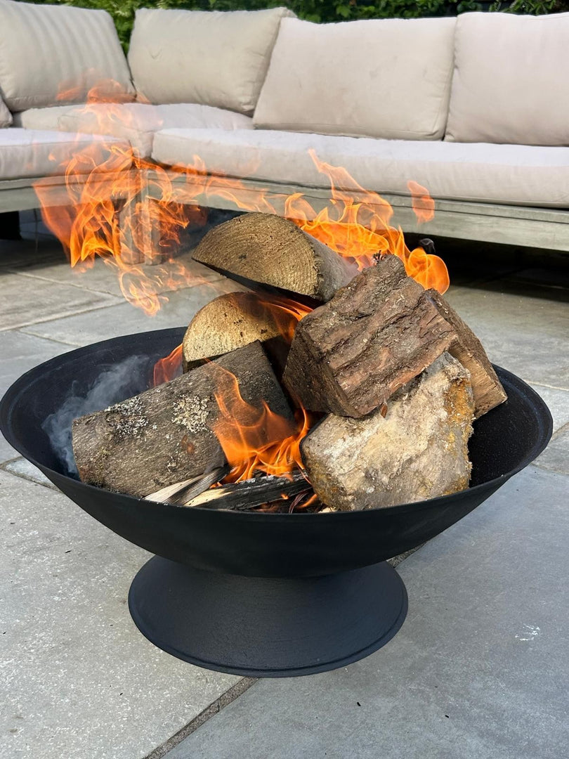 56cm Garden Fire Pit Outdoor Patio Camping Cast Iron Bowl Log Burner Heater5