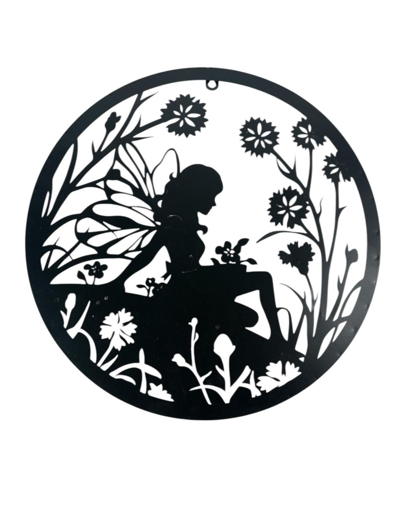 40cm Wall Art Black Fairy Fairies Floral Garden Decoration Decor Home Gift2