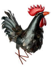 Decorative Dark Brown Metal Cockerel Rooster Garden Outdoor Lawn Ornament Decor15