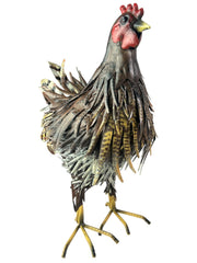 Decorative Metal Brown Hen Chicken Garden Statue Outdoor Lawn Ornament Farmyard6