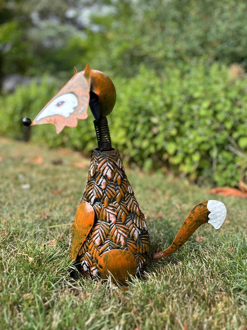 Metal Fox Garden Ornament Stake Cute Woodland Outdoor Lawn Decor Gift Decoration6