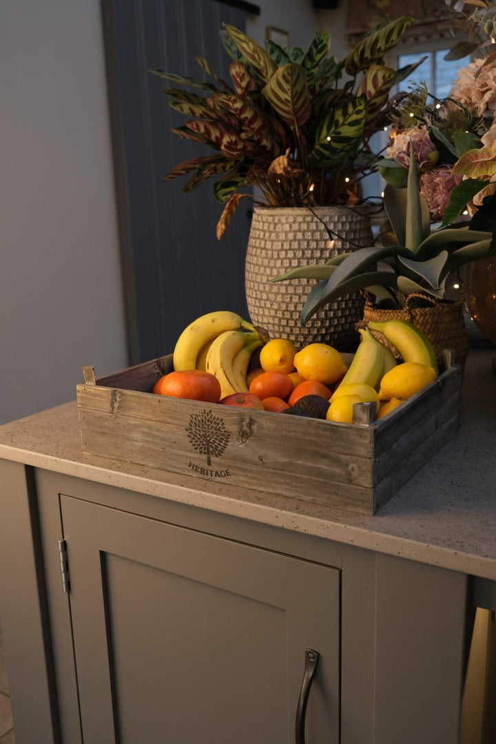 Heritage Set of 3 Wooden Nesting Storage Crates Rustic Grey Vintage Style Box9