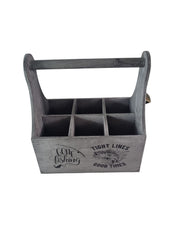 Wooden Beer Bottle Gift Box Carrier Fishing Fisherman Gift Novelty Xmas Large18