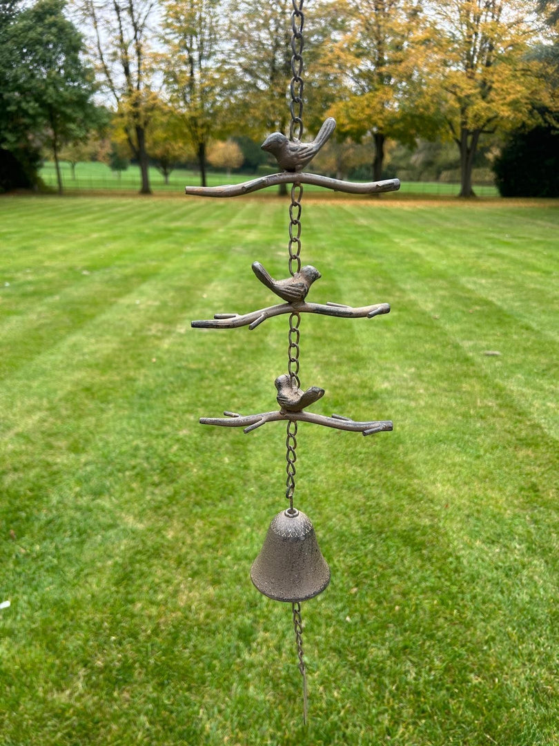 3 Birds Hanging Windchime Bird Chime Garden Gift Decor Decoration Bells Chain5