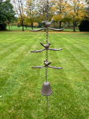 3 Birds Hanging Windchime Bird Chime Garden Gift Decor Decoration Bells Chain5
