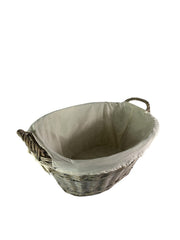 Natural Collection Laundry Lined Wicker Laundry Plain Liner Basket With Handles5