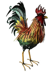Decorative Metallic Cockerel Rooster Garden Statue Outdoor Lawn Ornament Metal16