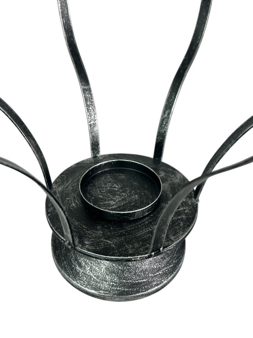 Crown Tea Light Candle Holder Metal Decor Decoration Gift Antique Silver Home5
