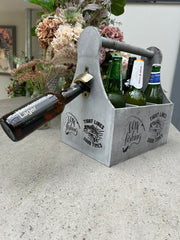 Wooden Beer Bottle Gift Box Carrier Fishing Fisherman Gift Novelty Xmas Large3
