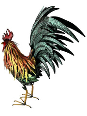 Decorative Metallic Cockerel Rooster Garden Statue Outdoor Lawn Ornament Metal15