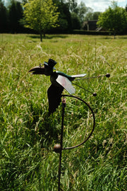Colourful Flying Rocking Balancing Crow Rocker Garden Ornament Decoration Stake9