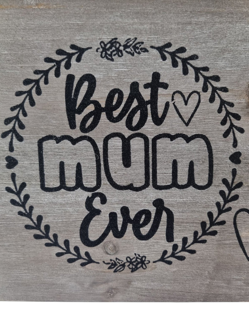 Best Mum Ever Logo Wooden Garden Sign Hanging Plaque Notice Gift Love Mother11