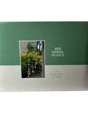 Spiral Bee Hanging Mobile With Bells Metallic Decorative Hanging Garden Ornament10