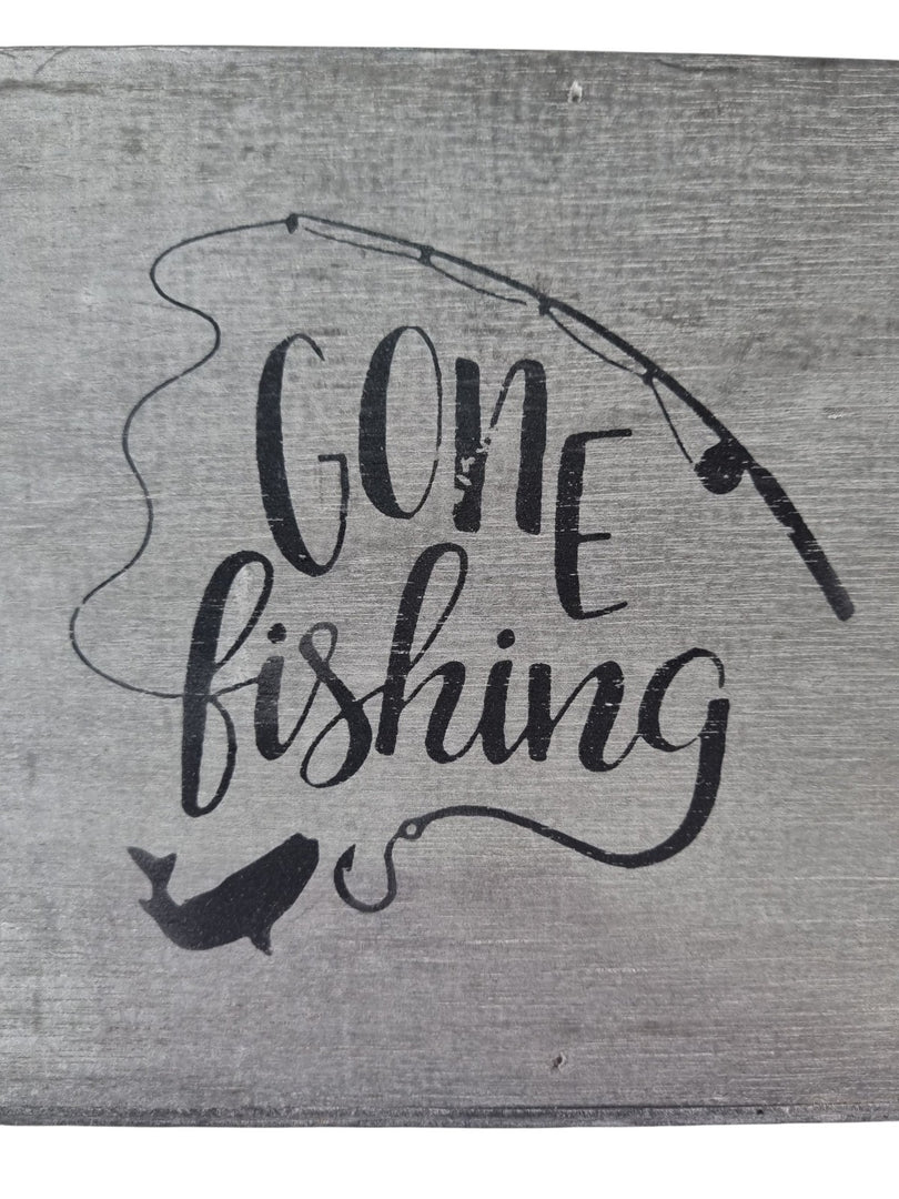 Wooden Beer Bottle Gift Box Carrier Fishing Fisherman Gift Novelty Xmas Large20