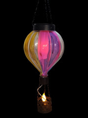 Glass Hot Air Balloon Solar Hanging Decorative Light Garden Ornament Gift Colour4
