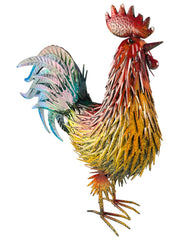 Rustic Metal Rooster Garden Ornament Bright Outdoor Yard Farmhouse Decor19