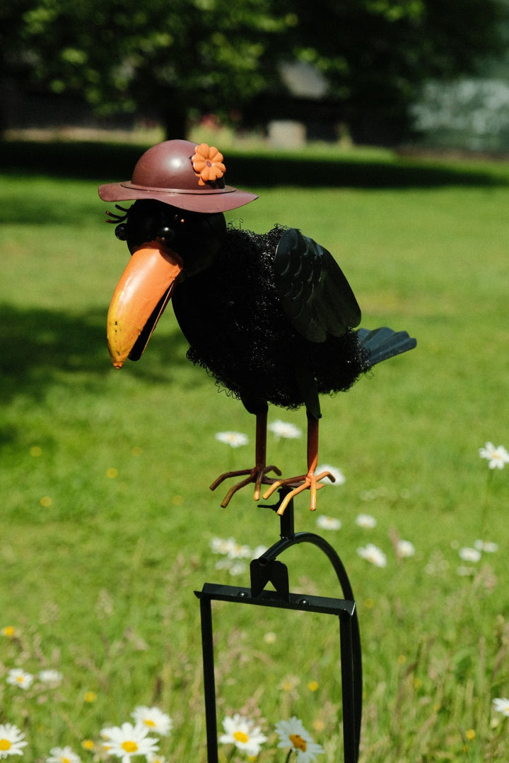 Rocking Balancing Mum Crow Rocker Garden Ornament Decoration Stake Gift Decor6