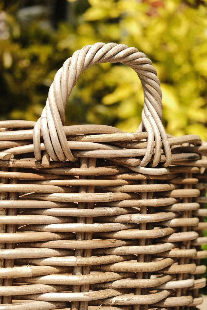 NEW Round Kubu Wicker Rattan Log Storage Handmade Traditional Fireside Basket7