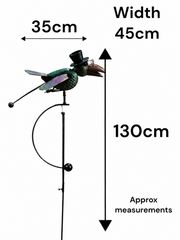 Colourful Flying Rocking Balancing Crow Rocker Garden Ornament Decoration Stake1