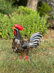 Decorative Dark Brown Metal Cockerel Rooster Garden Outdoor Lawn Ornament Decor7
