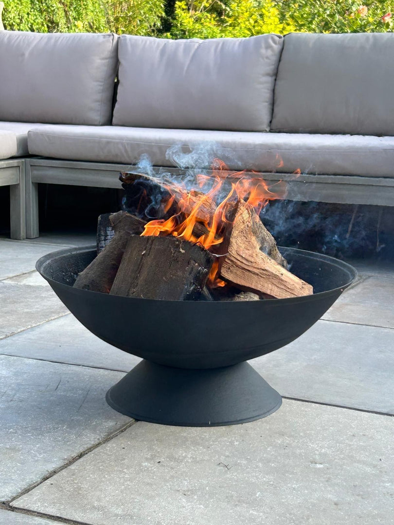 56cm Garden Fire Pit Outdoor Patio Camping Cast Iron Bowl Log Burner Heater7