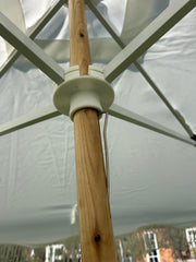 Antique White Gazebo Marquee Canopy Fringe Outdoor Garden Beach Cabana Style UK5