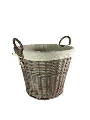 Natural Collection Large Wicker Plain Lined Log Home Tidy Laundry Storage Basket6