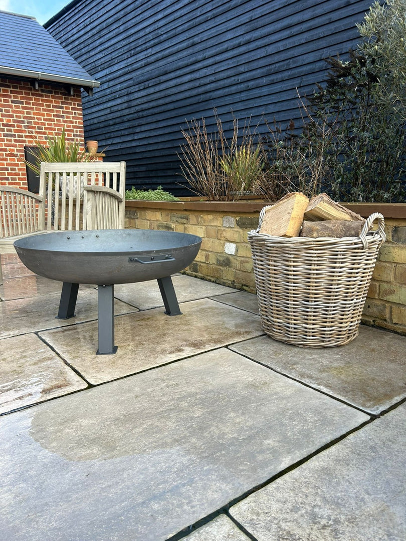 Large Garden Fire Pit Outdoor Patio Camping Cast Iron Bowl Log Burner Heater6