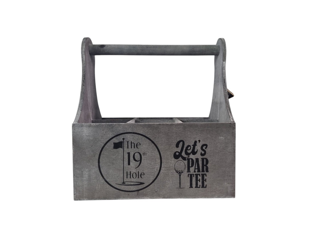 Wooden Golf Bottle Gift Box Carrier Golfer 19th Hole Gift Novelty Xmas Large13