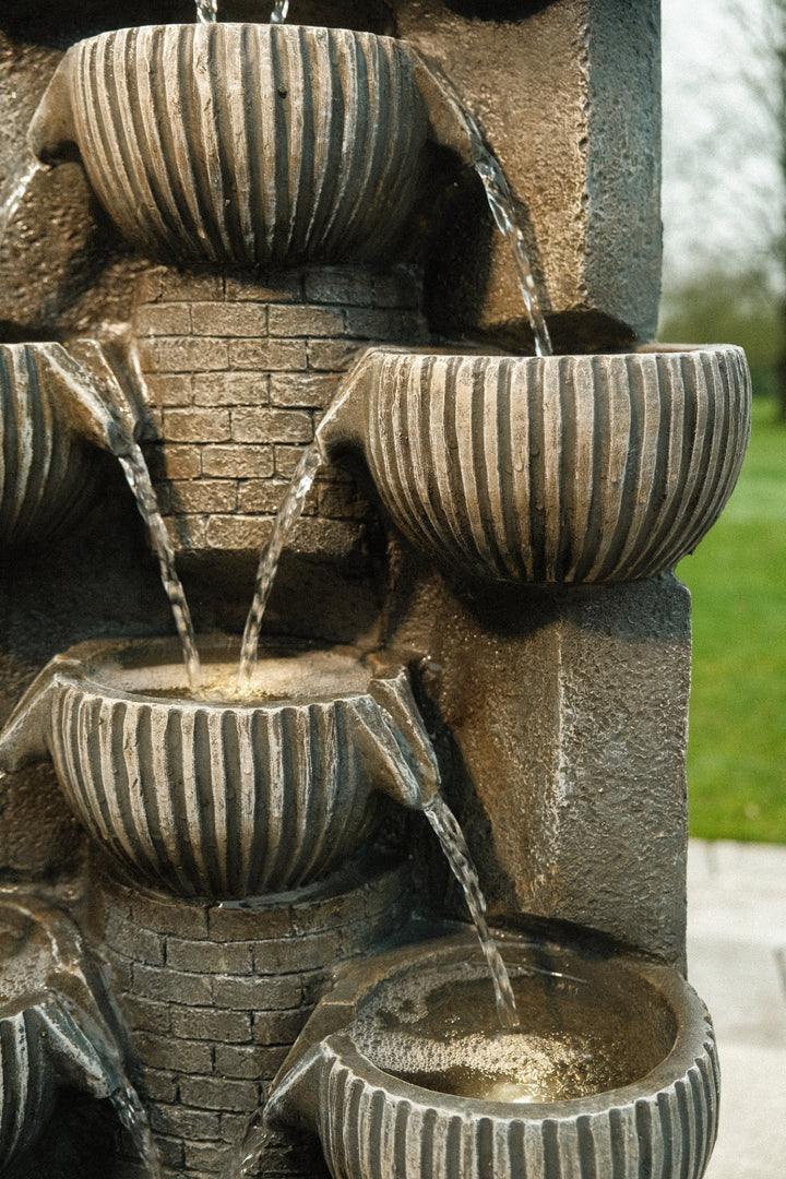 Sparkling Jugs Water Feature Cascading Garden Light Up LED Outdoor Decor Gift3