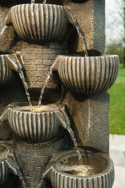 Sparkling Jugs Water Feature Cascading Garden Light Up LED Outdoor Decor Gift3