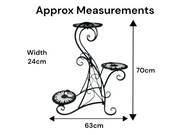 3 Tier Planter Black Plant Flower Pot Stand Garden Gift Decor Decoration1