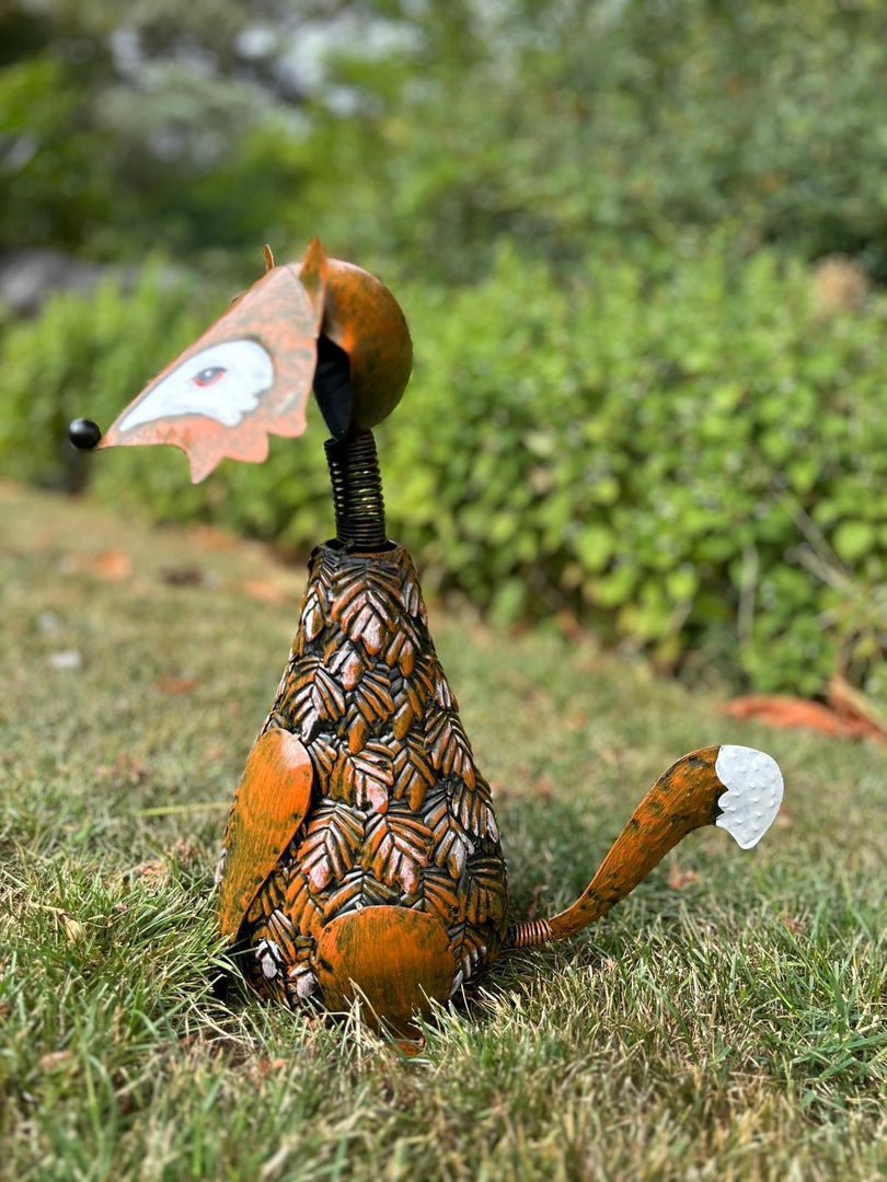 Metal Fox Garden Ornament Stake Cute Woodland Outdoor Lawn Decor Gift Decoration2