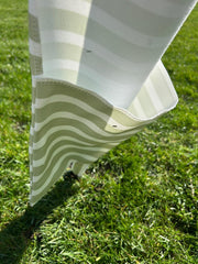 Green Stripe Gazebo Marquee Canopy Fringe Outdoor Garden Beach Cabana Style UK8