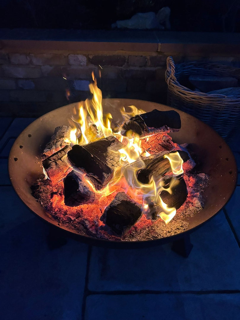 Large Garden Fire Pit Outdoor Patio Camping Cast Iron Bowl Log Burner Heater5