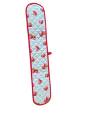 Summer Strawberry Tea Towel & Double Oven Glove Set Blue Kitchen 100% Cotton10