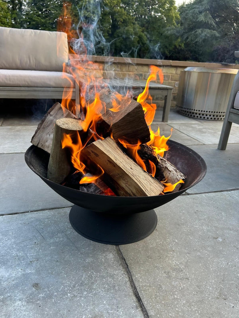 56cm Garden Fire Pit Outdoor Patio Camping Cast Iron Bowl Log Burner Heater10