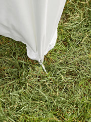 Antique White Gazebo Marquee Canopy Fringe Outdoor Garden Beach Cabana Style UK17