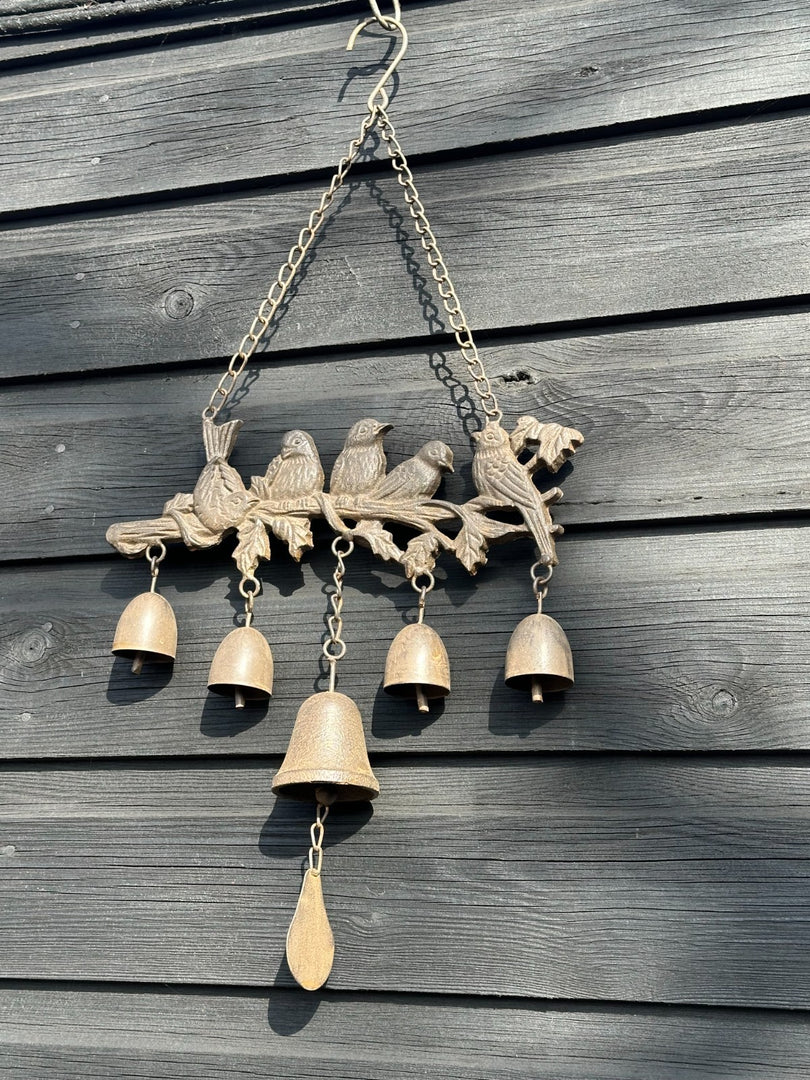 5 Birds Hanging Windchime Bird Chime Garden Gift Decor Decoration Bells Chain0